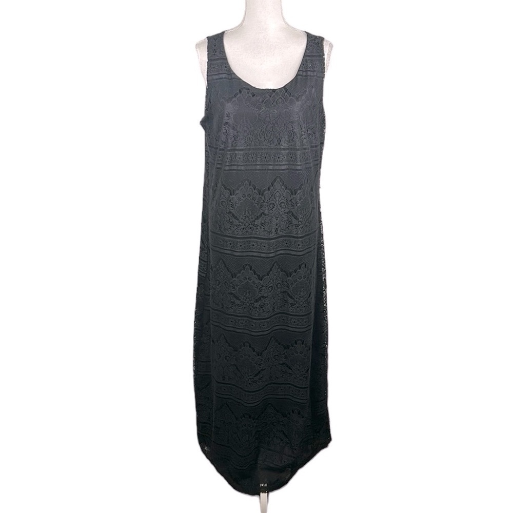 Taceraโ Black Lace Sleeveless Summer Maxi Dress Size 1X